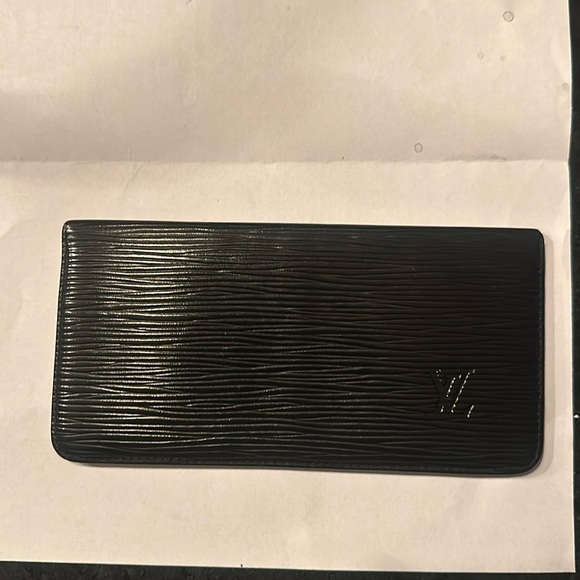 Louis Vuitton Malletier Black Epi Leather Bifold Bill Wallet - Picture 1 of 4